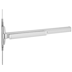 Narrow Style, Concealed Vertical Rod Exit Device, with Nightlatch, Satin Chrome